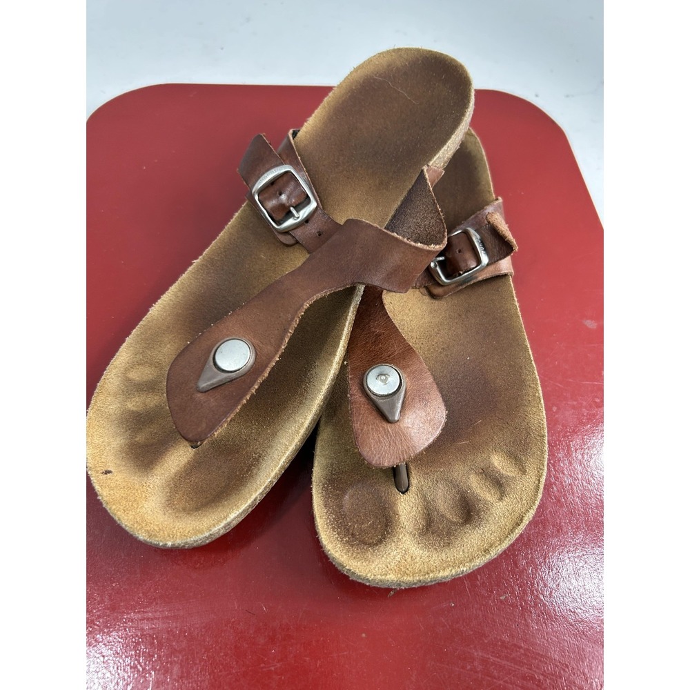 Yokono Shoes Womens Size 8 Leather Cork Sandals Comfort Slip On Buckle‎ Spain